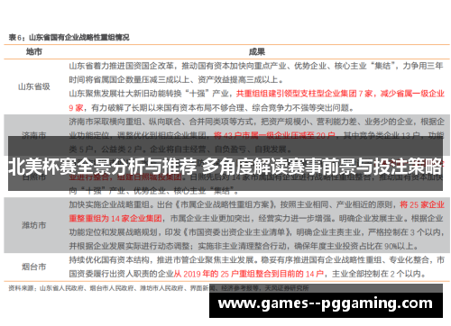北美杯赛全景分析与推荐 多角度解读赛事前景与投注策略 北美杯赛全景分析与推荐 多角度解读赛事前景与投注策略