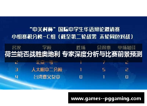 荷兰能否战胜奥地利 专家深度分析与比赛前景预测